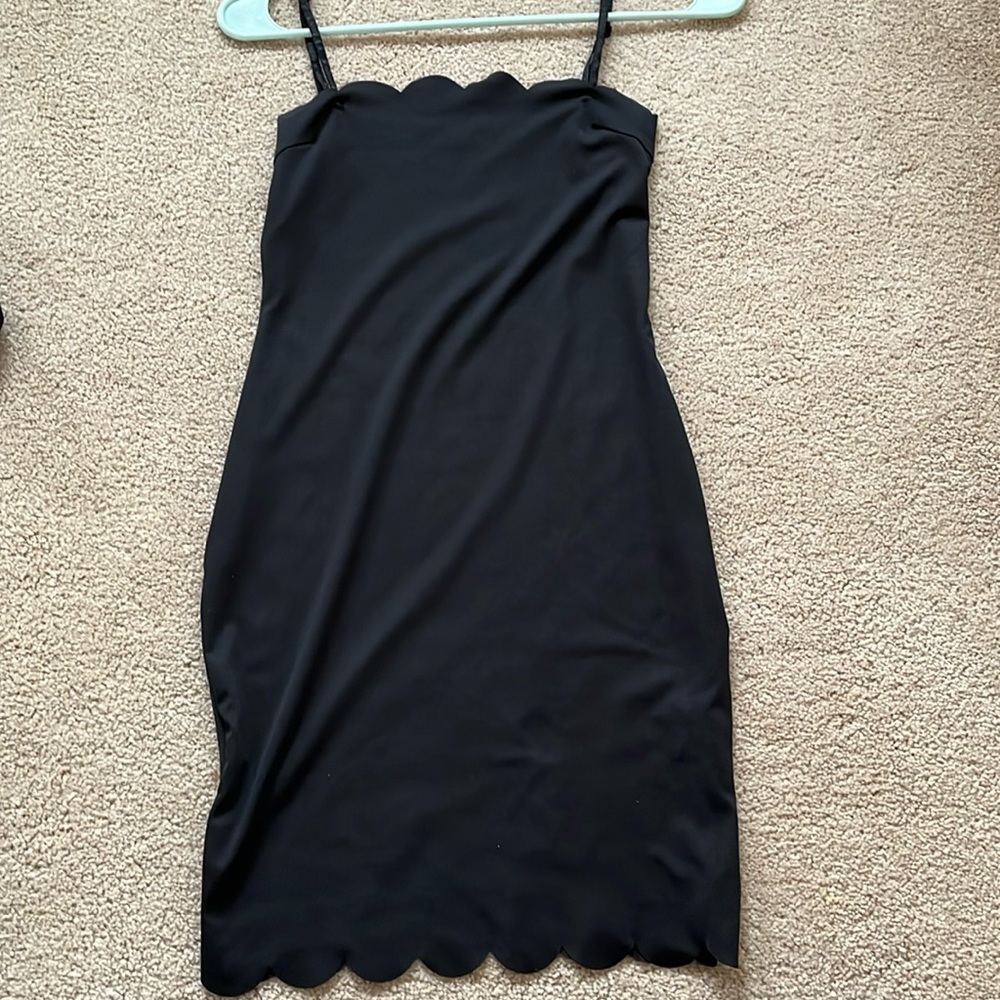 SHEIN black form fitting slip dress